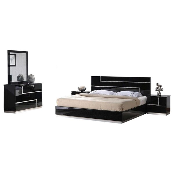 Best Master Furniture Bardelona Cal King 5 Pcs 5 Piece Bardelona Black California King Bedroom Set Barcelona Cal King 5 Pcs - main